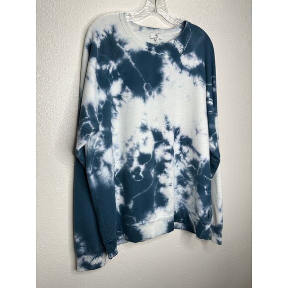 Adriano Goldschmied Dark Teal & Ivory Long Sleeve Tie Dye Sweatshirt XL - Picture 3 of 14